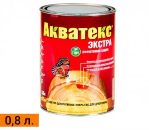Защитно-декоративное покрытие для древесины АКВАТЕКС® ЭКСТРА 0,8 л.