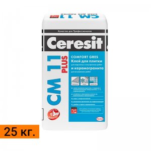 Клей для плитки для наружных и внутренних работ СМ-11 Plus 25 кг.